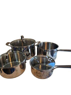 Emeril Lagasse Stainless Steel 5 QT Dutch Oven / 3 QT Soup Pot / 3 & 1.5 QT Sauc